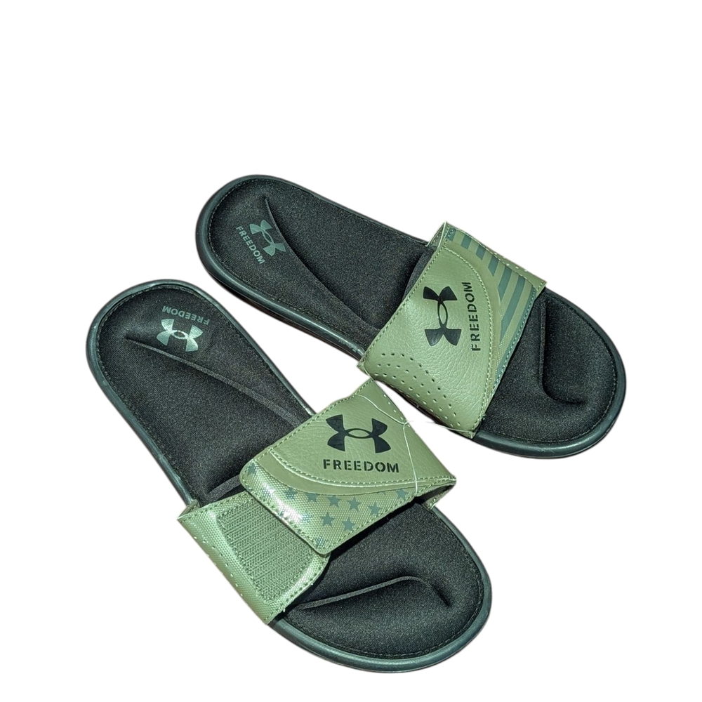 Under Armour Freedom Black Slides mens sandal size 8